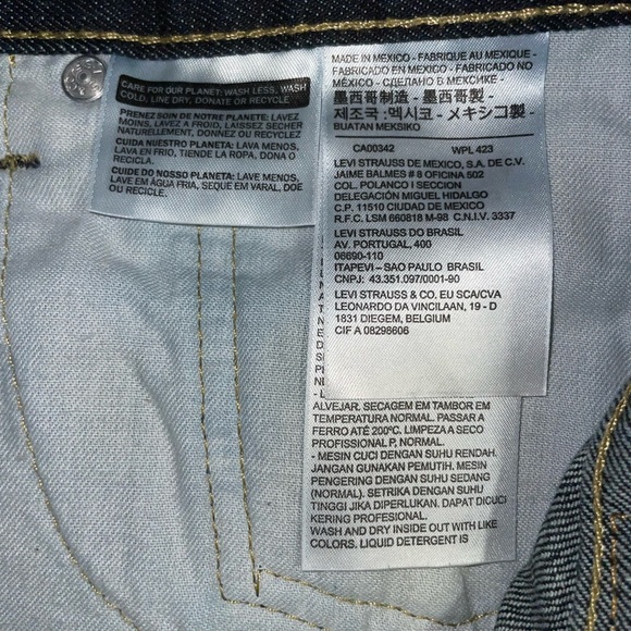 Levi’s 505 Regular Fit Straight Denim Jeans Mens Size 42x30 Dark Wash EUC - Picture 16 of 16